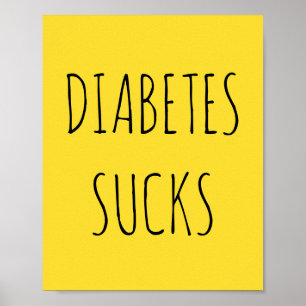 Posters de diabetes amarela