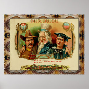 Posters de Etiquetas de Caixa de Cigarro de Vintag