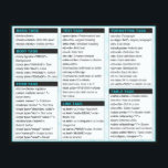 POSTERS de Folha de Cálculo HTML<br><div class="desc">Todos os elementos HTML básicos (bem,  a maioria) organizados em uma bela folha de trapos. Faz um poster excelente para o seu dormitório ou escritório.</div>