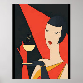 Posters de Lady Vintage do Café