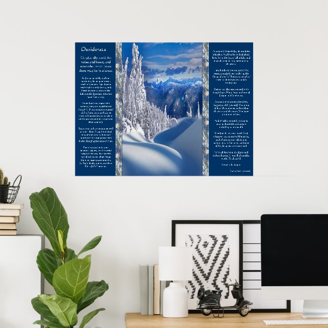 Posters de Montagens Superiores da Neve Desiderata (Escritório em casa)