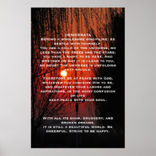 POSTERS de passagem vermelho DESIDERATA