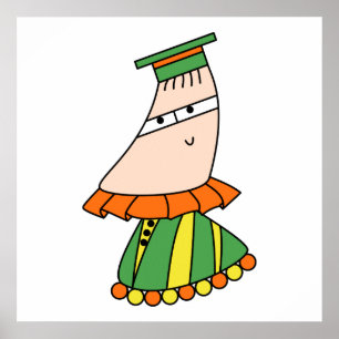 Posters de personagem de desenho animado kawaii ve