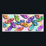 Posters de Pop-Art, Impressões<br><div class="desc">Gráficos coloridos e de arte pop transformam o sacudir flop (também conhecido como thong) em um sotaque de parede divertida e caprichosa para a casa. Pendure 10 no estilo contemporâneo e pegue essas músicas nostálgicas (Oops! Chinelos!) em um Tee ou boné ou consiga um Tee AND boné correspondente! Divirta-se e...</div>