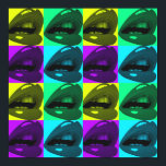 Posters de Pop-arte com Lábios brilhantes<br><div class="desc">Brilhante e alto</div>