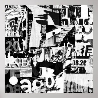 Posters de propaganda de rua torn