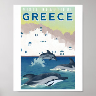 Posters de Viagem de Grécia de Vintage