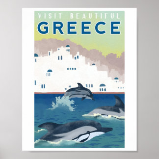 Posters de Viagem de Grécia de Vintage
