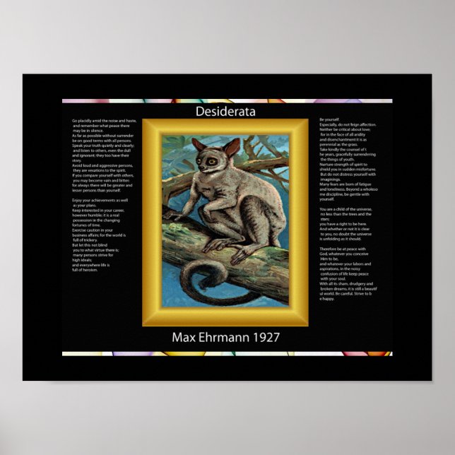 POSTERS DESIDERATA Galago (Frente)