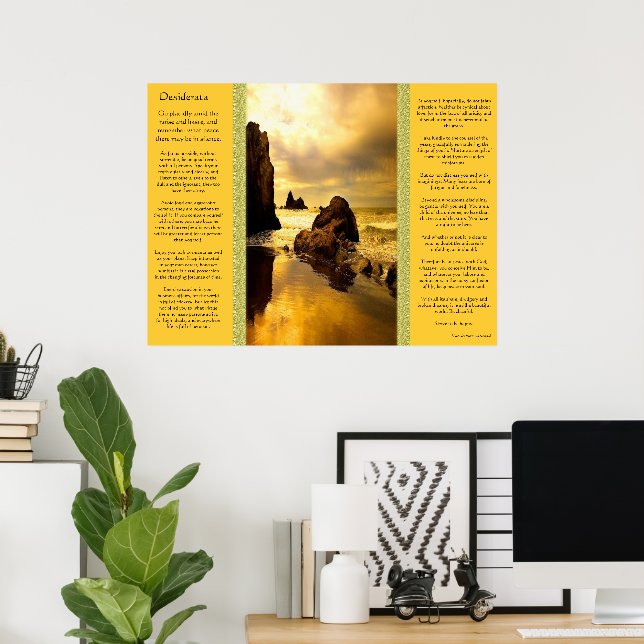 Posters Desiderata Ocean Rock (Escritório em casa)
