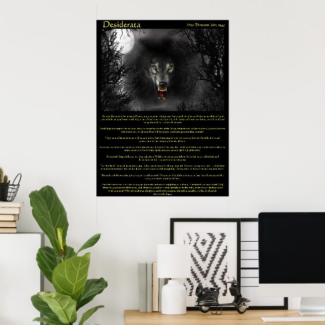 Posters Desiderata Werewolf (Escritório em casa)