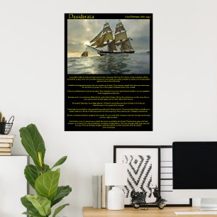 Posters do barco de vela dos Desiderata