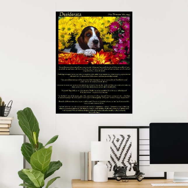 Posters do Beagle do Desiderata (Escritório em casa)