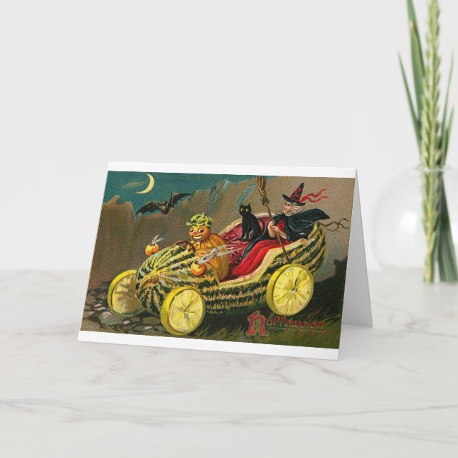 Posters do clássico dos cartões do Dia das Bruxas (Frente)
