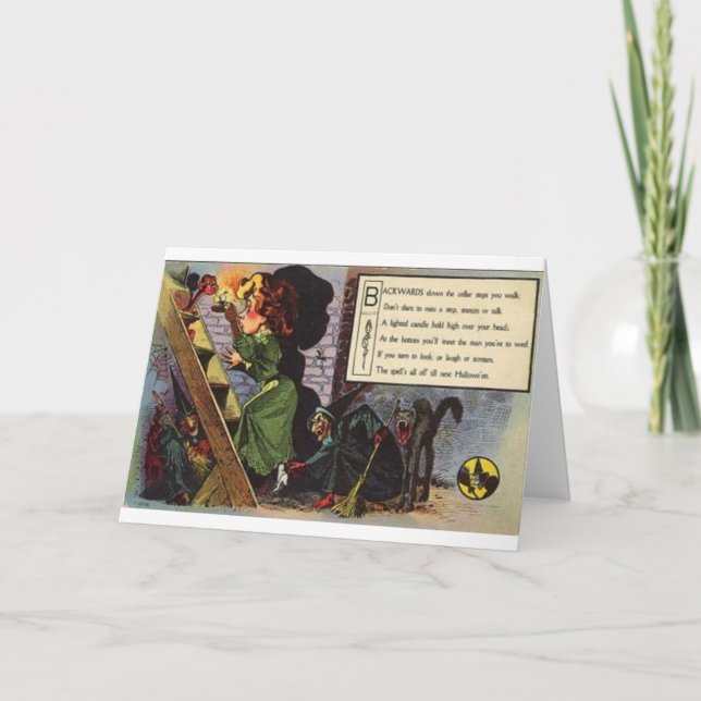 Posters do clássico dos cartões do Dia das Bruxas (Frente)