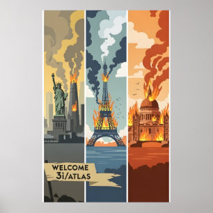 posters do fim do mundo 3I/Atlas
