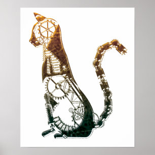 Posters do gato de Steampunk