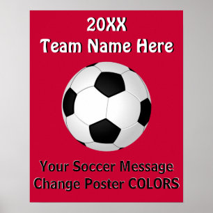 Posters do seu futebol do TEXTO e das CORES