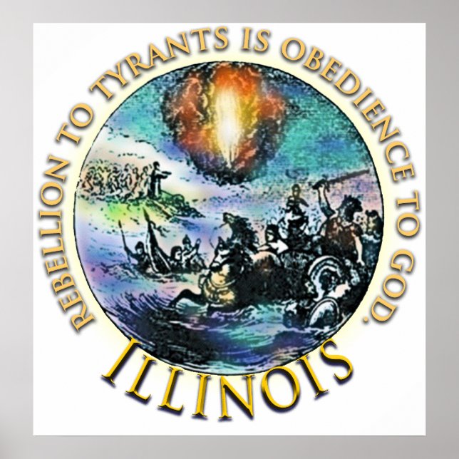 Posters do tea party de Illinois (Frente)