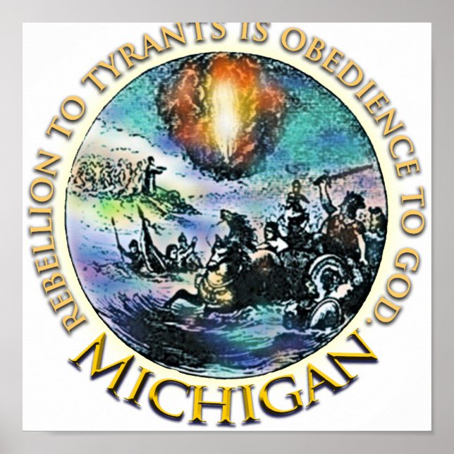 Posters do tea party de Michigan (Frente)