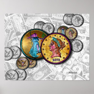 Posters e artes finas - Grande Pop de moedas
