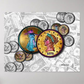 Posters e artes finas - Grande Pop de moedas