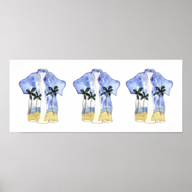 Posters e Impressões das camisas do Havaí (Frente)