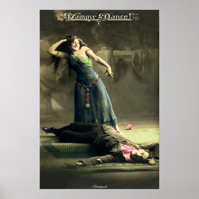 POSTERS ENGRAÇADOS - VAMPYRE DANCE - VINTAGEM E RE (Frente)