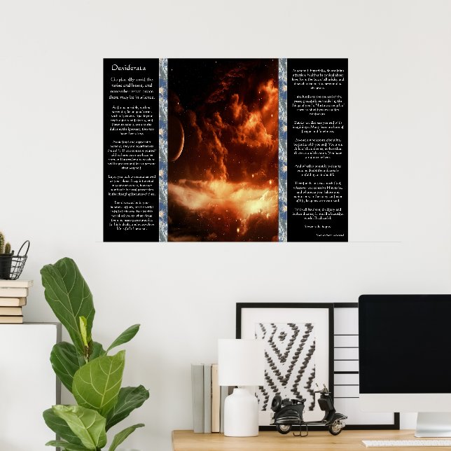 Posters espaciais do oceano Desiderata (Escritório em casa)
