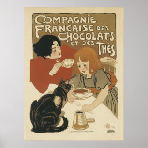 Posters franceses de Nouveau da arte - chocolate