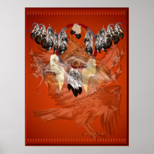 Posters ideais da cara do falcão do coletor