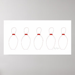 Posters & impressões dos pinos de boliche