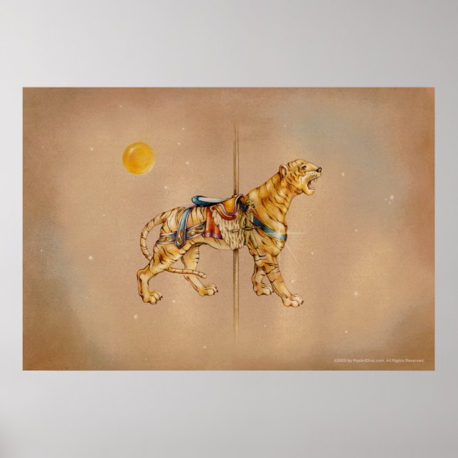 Posters, Impressões - Tigre carrossel (Frente)