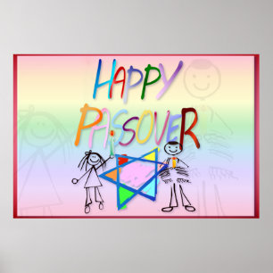 Posters muito coloridos de um Passover