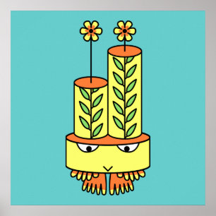 Posters personagens de desenho animados bonitos e