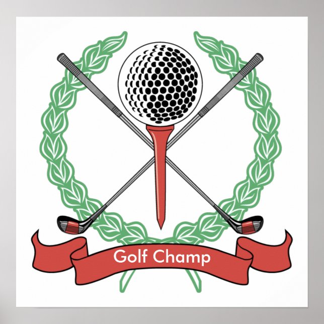Posters Personalizados de Golfe (Frente)