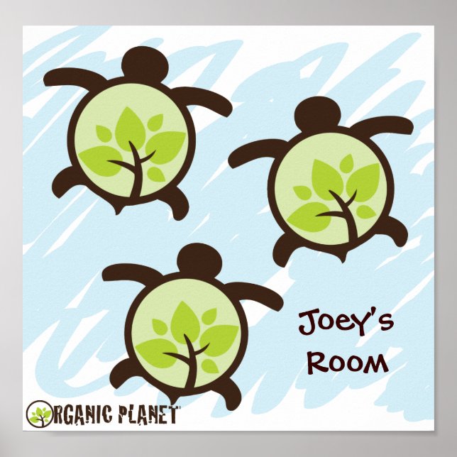 Posters Personalizados de Planeta Orgânico Turtle (Frente)