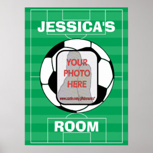 Posters personalizáveis de bola de futebol