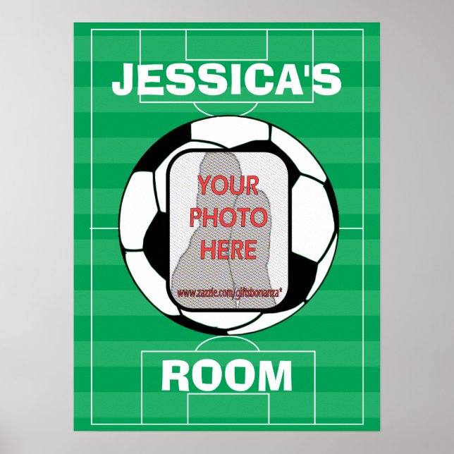 Posters personalizáveis de bola de futebol (Frente)