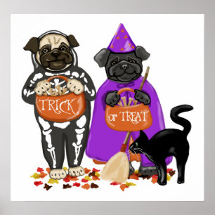 Posters personalizáveis de Trick ou Treat Hallowe