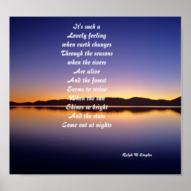 Posters Poem. É um sentimento tão adorável (Frente)