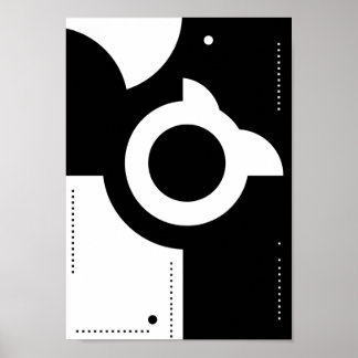 Posters Preto e Branco Moderno Abstrato