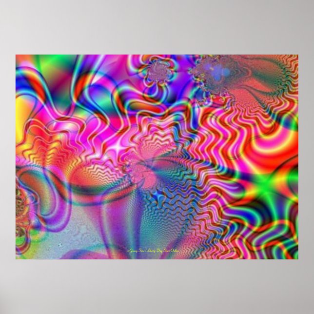 POSTERS PSIQUEDÉLICAS DE TRIPPY GROOVES - MELHOR A (Frente)