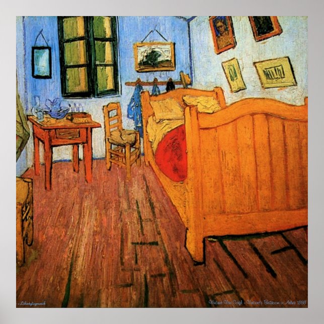 Posters - Quarto de Vincent no Artigo 1888 Van Gog (Frente)