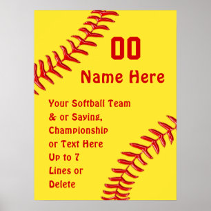 Posters Softball Team Posters Softball para Jogado