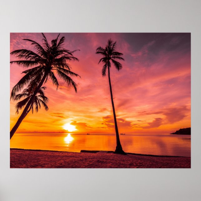 Posters Sunset de Praia (Frente)
