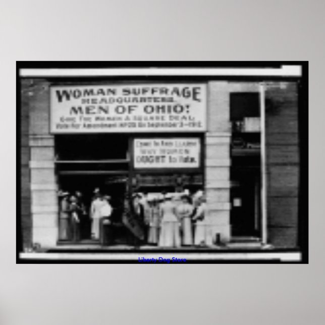 POSTERS - VINTAGEM - WOMENS SUFFRAGE HEADQUARTERTE (Frente)
