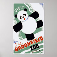 Posters WPA do Zoo Brookfield Panda Vintage