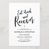 Posto de Caligrafia Perfeito Convites de Brunch