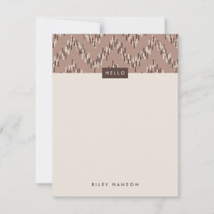 Posto de Dashing Boho Ikat Zig Zag - Papel de cart